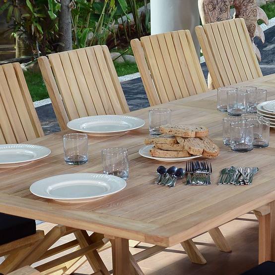 Teck'Attitude - Salon de jardin en teck massif Malaga, 12 places - TECK'Attitude - Imagen 3