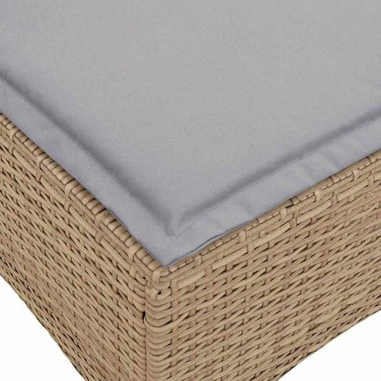 Grand Salon Angle Inclinable L Polyrotin Beige & Mécanisme Ajustable pour Relax sur le Patio Gris – ComfortXL Outdoor Living - Imagen 6