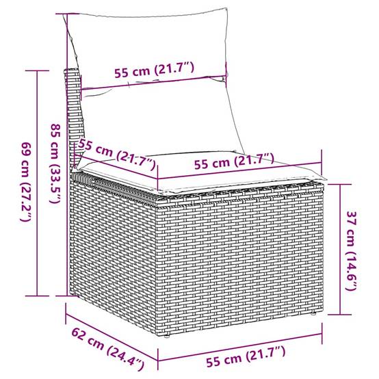 Salon de jardin 10 places avec table relevable et coffres de rangement Gris Clair – ComfortXL Outdoor Living - Imagen 5