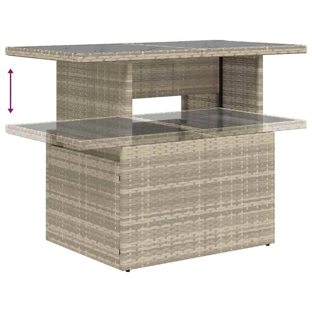 Salon de jardin 10 places avec table relevable et coffres de rangement Gris Clair – ComfortXL Outdoor Living - Imagen 8