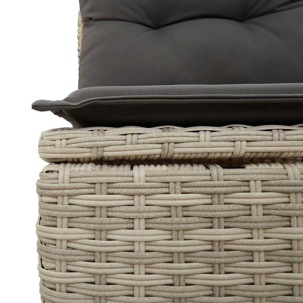 Salon de jardin 10 places avec table relevable et coffres de rangement Gris Clair – ComfortXL Outdoor Living - Imagen 3