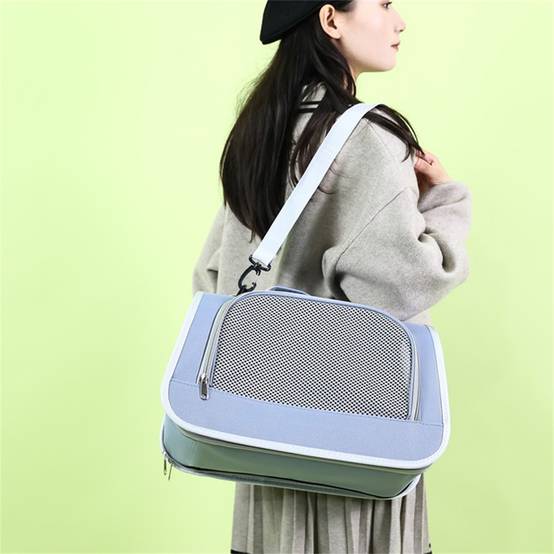 Lytech - Sac de Transport pour Chat Pliable 41x26x26 cm Bleu - Confortable et Respirant pour Voyages - Lytech - Image 2