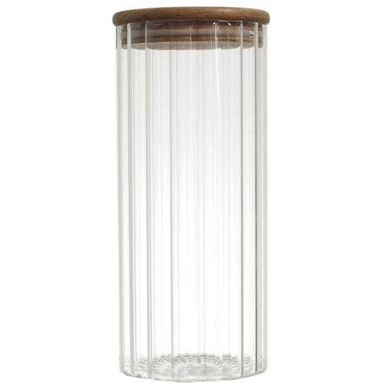 Bocal de conservation 110cl avec bouchon en acacia - TOREK - Image 1