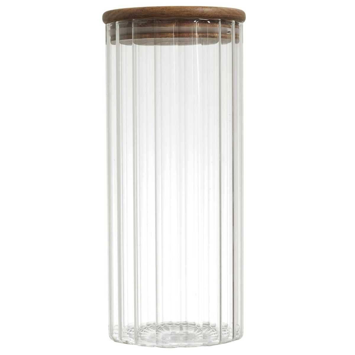 Bocal de conservation 110cl avec bouchon en acacia - TOREK - Image 1