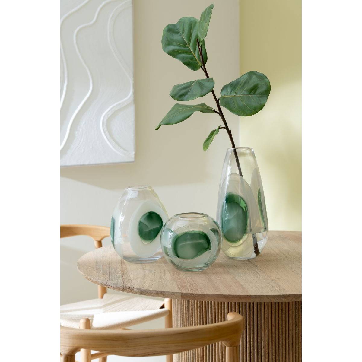 Vase Design en Verre "Livy" 37cm Multicolore - Image 4