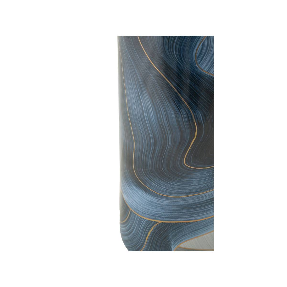 Paris Prix - Vase Cylindrique en Céramique "Elegant" 34cm Bleu - Image 3
