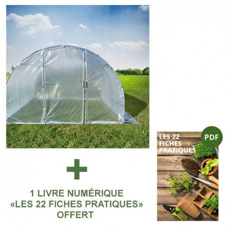 Serre tunnel PRIMA 12 m², Portes 1 porte simple - Imagen 4