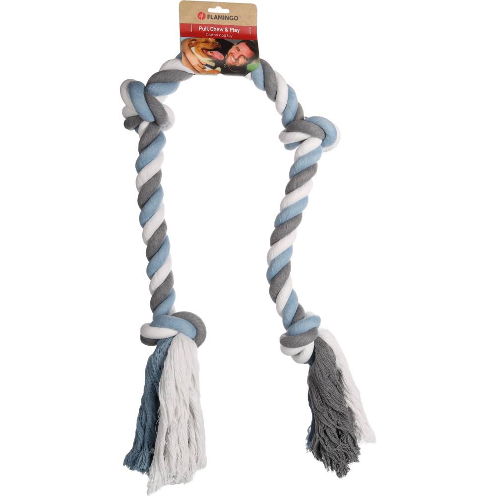 Jouet corde XXL avec 4 nœuds Bleu  ø 12 cm x 150 cm pour chien - Imagen 1