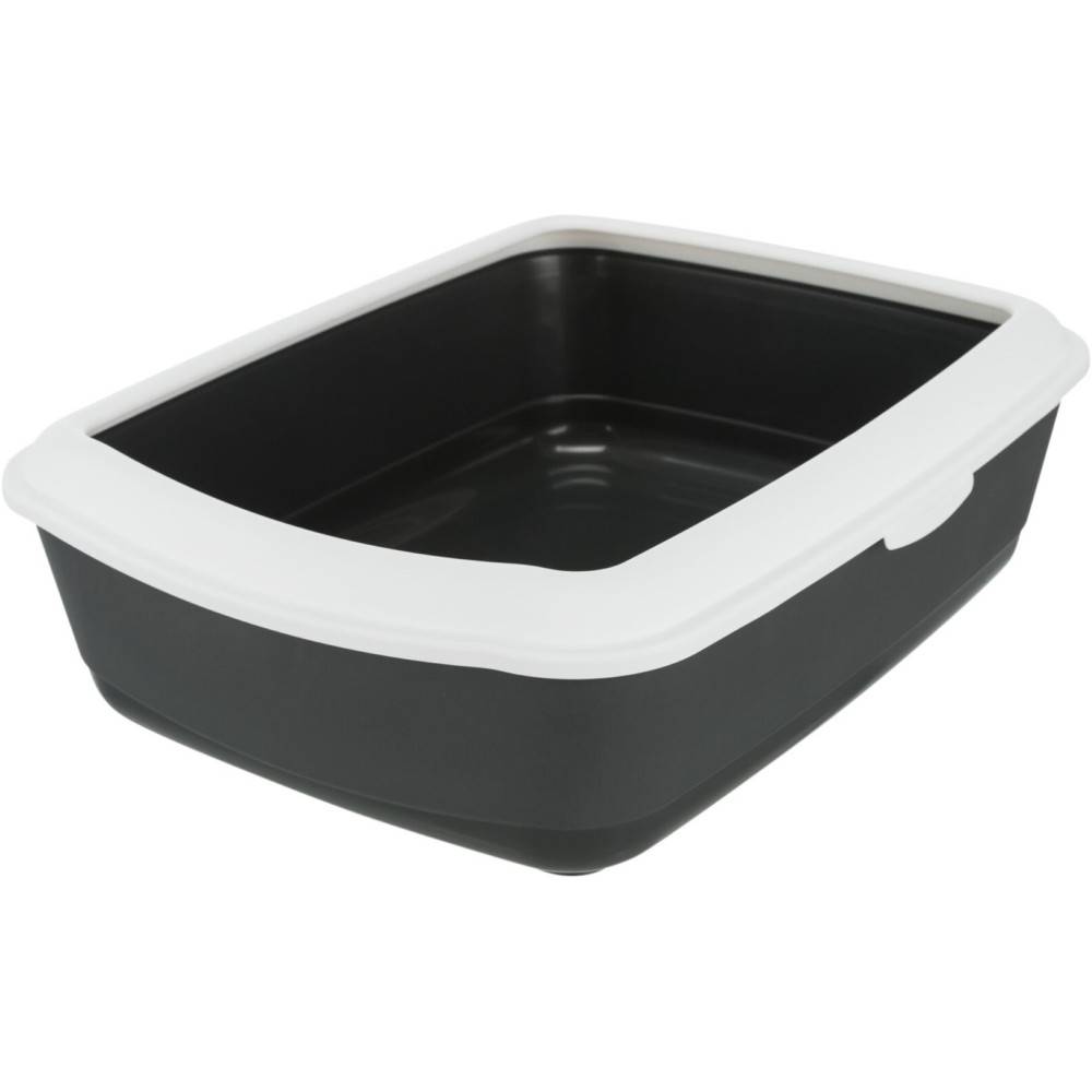 Trixie - Bac à litière gris foncé avec rebord 37 x 47 x 15 cm pour chats - Image 1