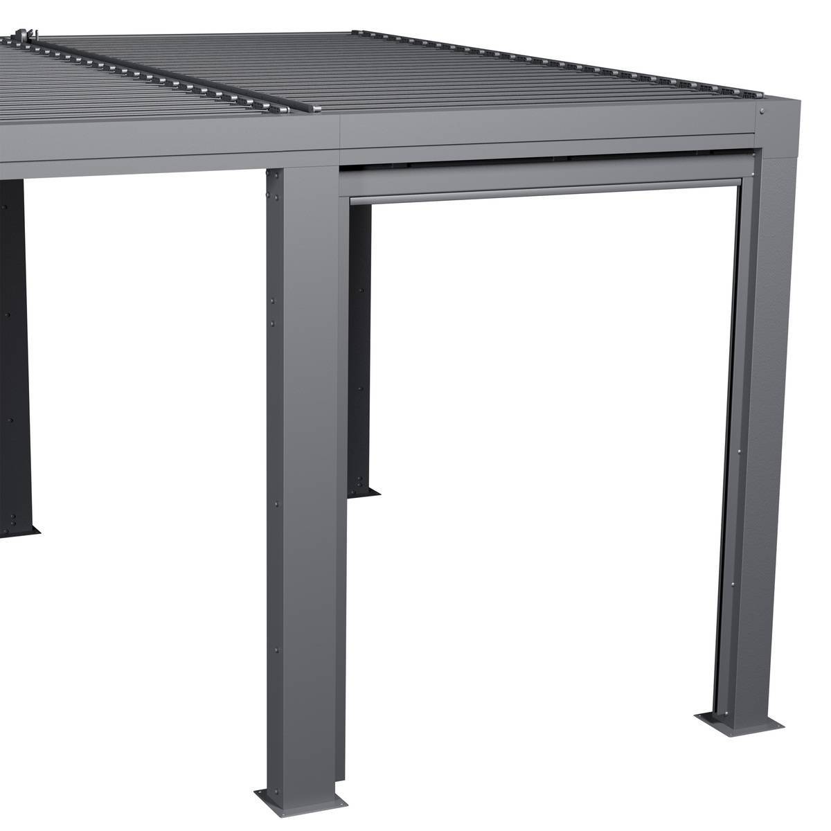 Hesperide - Store semi-automatique petit modèle pour pergola bioclimatique "Majaé" 3,6x3,6m Hespéride - Imagen 2