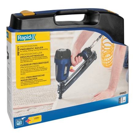 Cloueur pneumatique professionnel PB161 pour agrafes 32/32-63.5 mm - Coffret - RAPID-ISABERG - 5000104 - Imagen 6