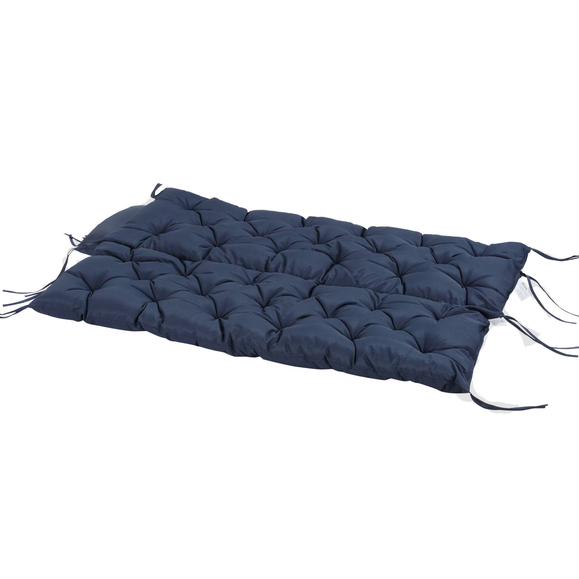 Outsunny - Coussin de banc matelas assise dossier balancelle canapé 3 places 150x98x8 cm bleu - Outsunny - Image 4