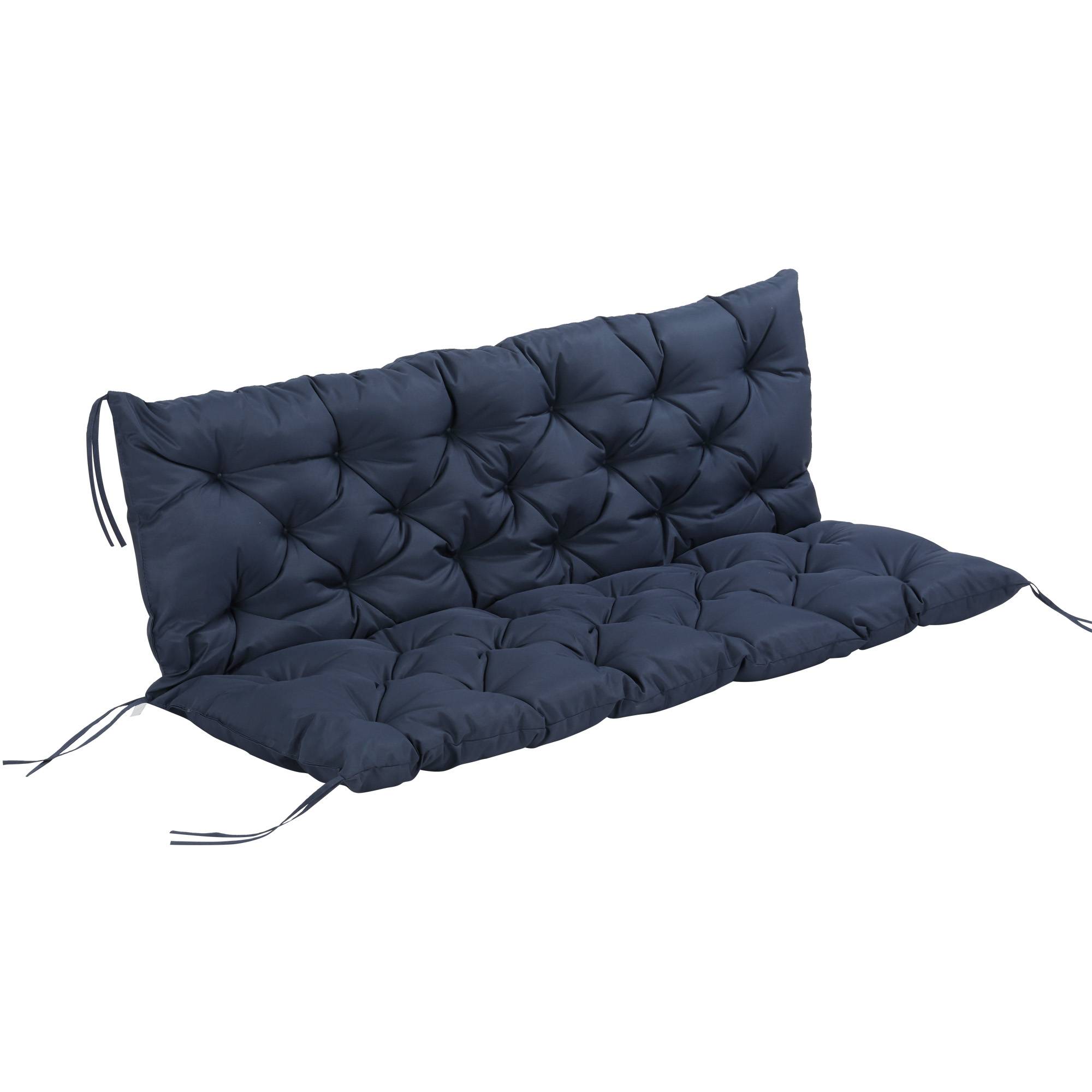 Outsunny - Coussin de banc matelas assise dossier balancelle canapé 3 places 150x98x8 cm bleu - Outsunny - Image 1