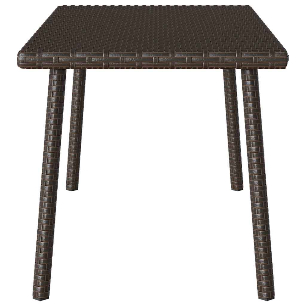 PANGIVO - Table basse de jardin rectangulaire marron résine tressée 40 x 40 x 37 cm - PANGIVO - Image 5