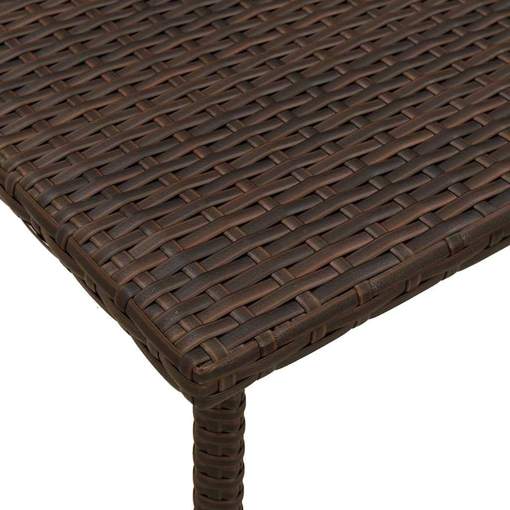 PANGIVO - Table basse de jardin rectangulaire marron résine tressée 40 x 40 x 37 cm - PANGIVO - Image 7