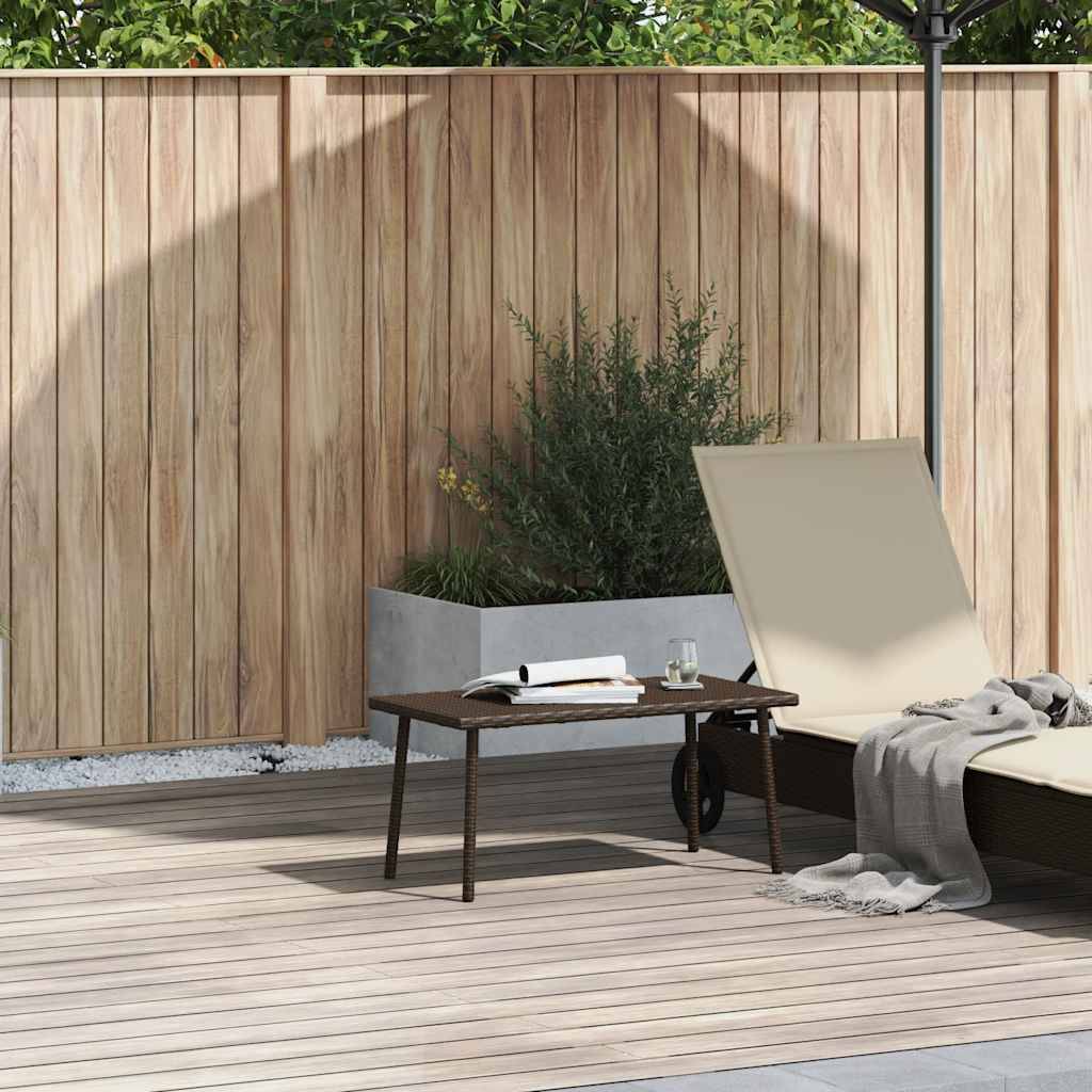 PANGIVO - Table basse de jardin rectangulaire marron résine tressée 40 x 40 x 37 cm - PANGIVO - Image 1