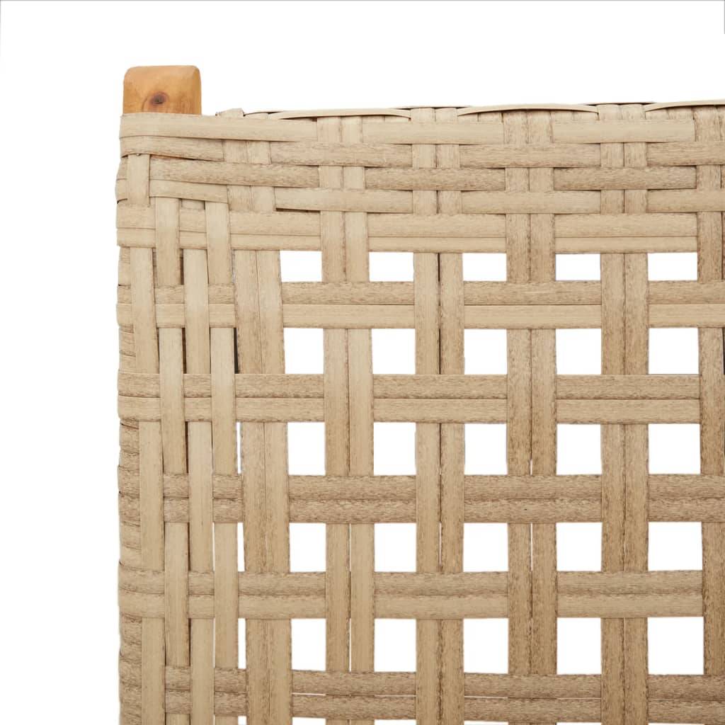 Chaises de jardin lot de 2 bois d'acacia et résine tressée beige 70 x 57 x 109 cm - PANGIVO - Image 9