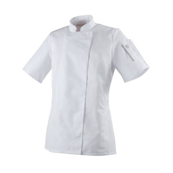 Veste de cuisine femme manches courtes Robur Unera polycoton Blanc XL - Gamm vert Veste de cuisine femme manches courtes Robur Unera polycoton Blanc XL - Gamm vert
