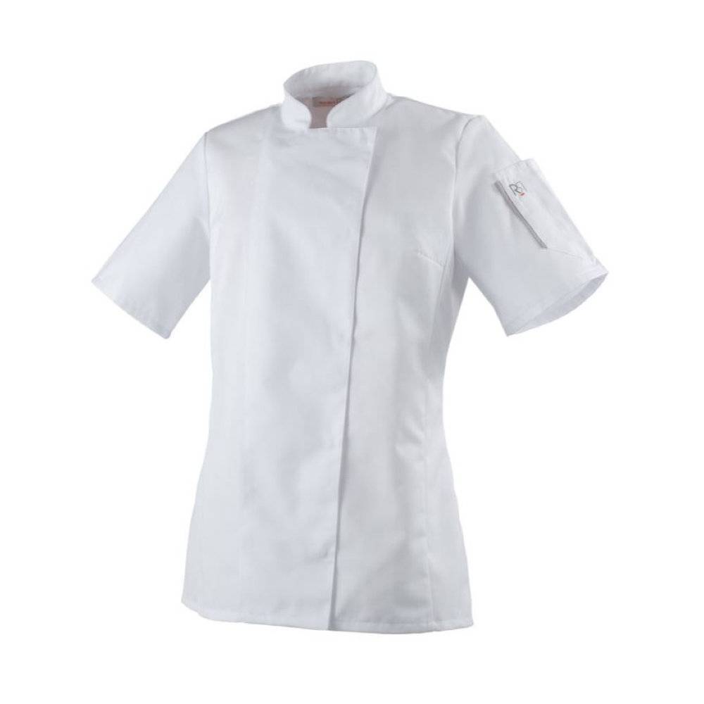 Veste de cuisine femme manches courtes Robur Unera polycoton Blanc XL - Gamm vert