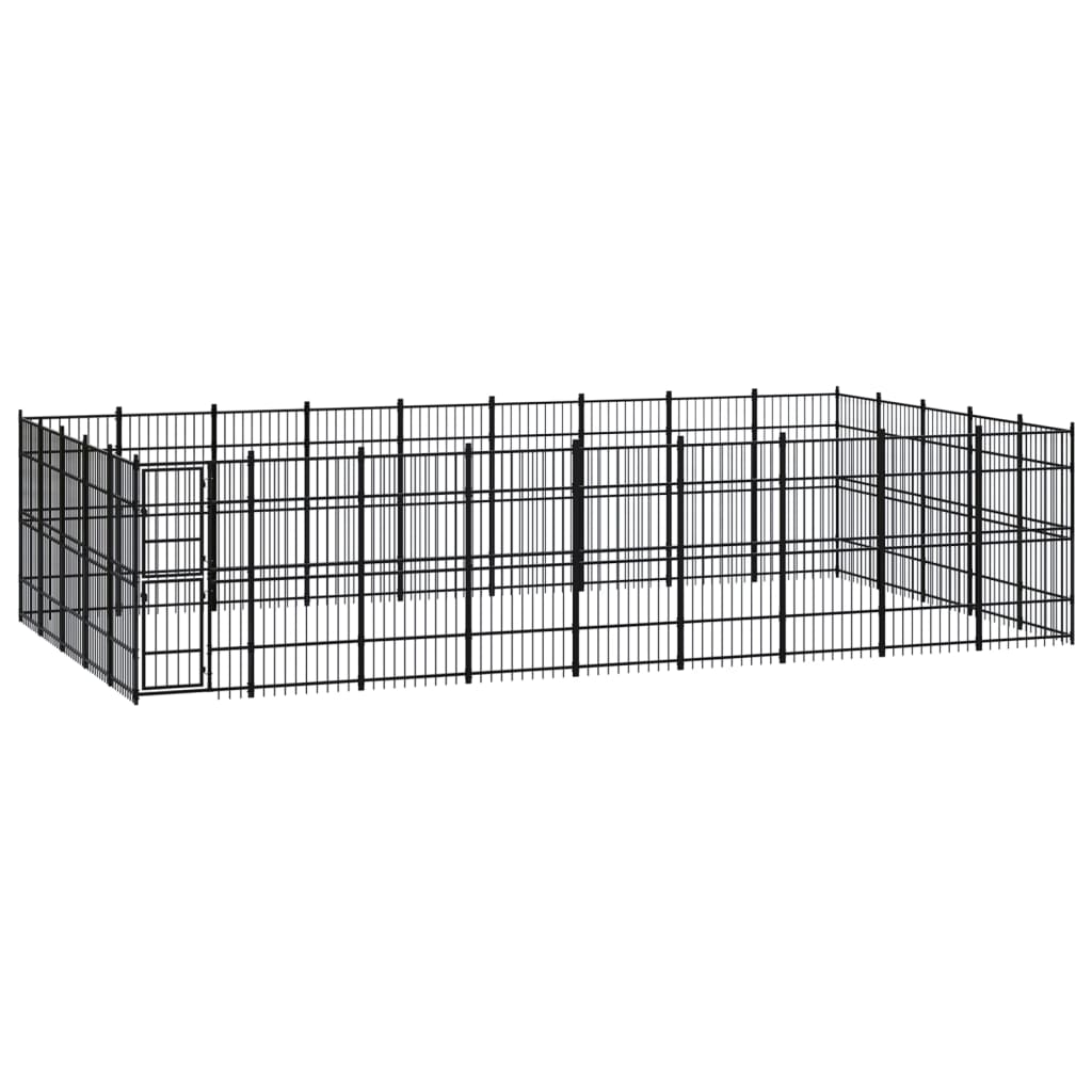 Vidaxl - Chenil D'Extérieur Pour Chiens Acier 41,47 M² - vidaXL - Imagen 2