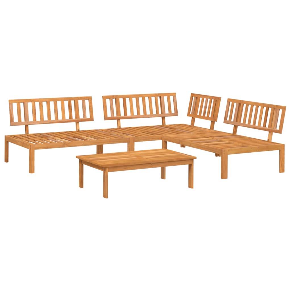 Salon palette de jardin - Salon d'extérieur - Mobilier de jardin 4 pcs bois d'acacia massif-JU843 - Image 1