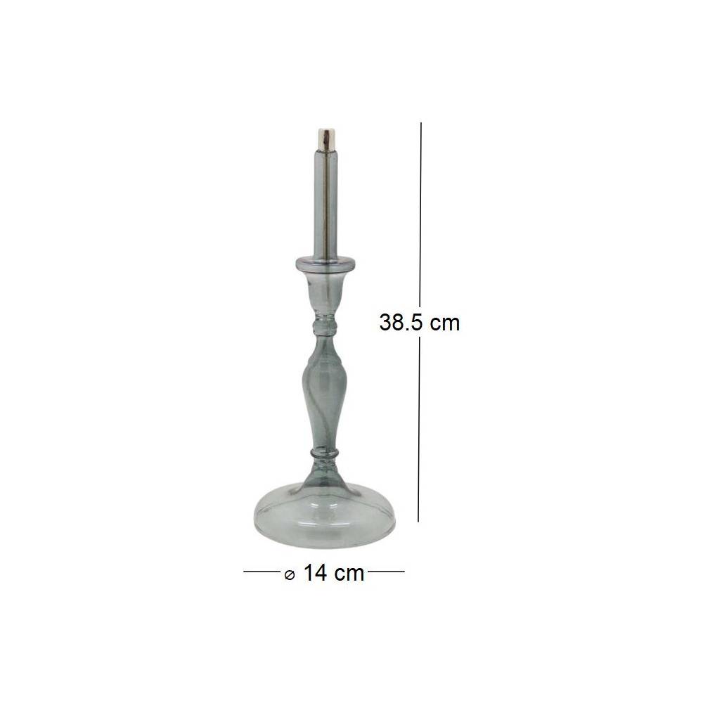 Bazardeluxe - Lampe à huile en verre  smoké Candle 14 x 38.5 cm Bazardeluxe - Imagen 4