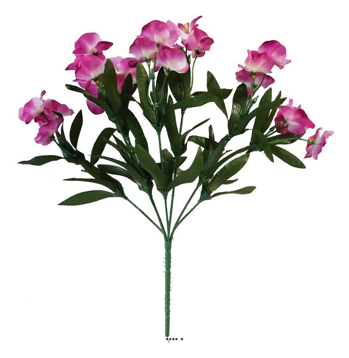 Bouquet d'Orchidées artificielles 21 fleurs hauteur 33 cm superbe Rose - couleur: Rose - Image 1