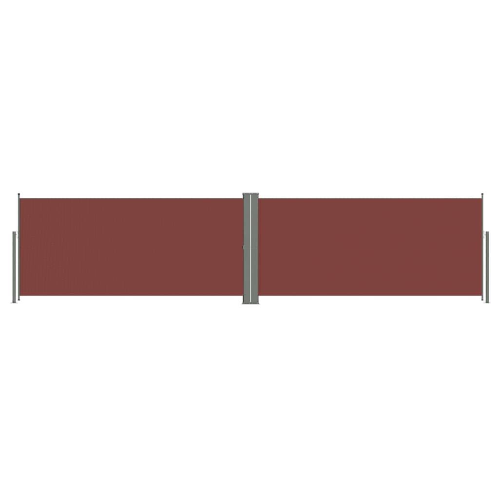 Helloshop26 - Auvent paravent store brise-vue latéral rétractable de patio jardin terrasse balcon protection visuelle écran 140 x 600 cm marron - Imagen 1