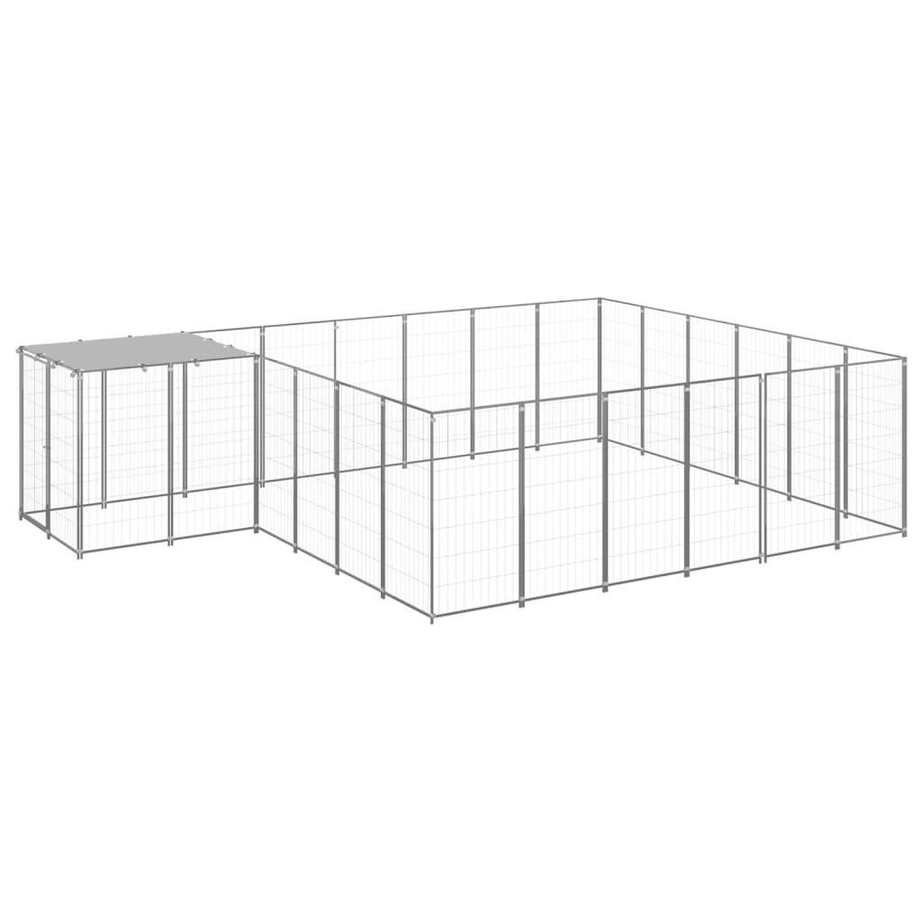 Vidaxl - Chenil Argenté 12,1 m² Acier vidaXL 3082220 - Imagen 1