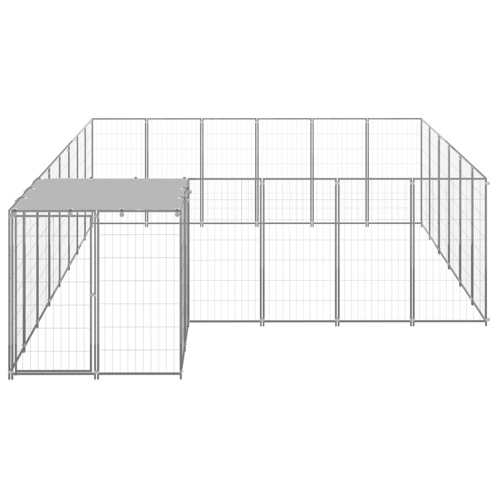Vidaxl - Chenil Argenté 12,1 m² Acier vidaXL 3082220 - Imagen 2