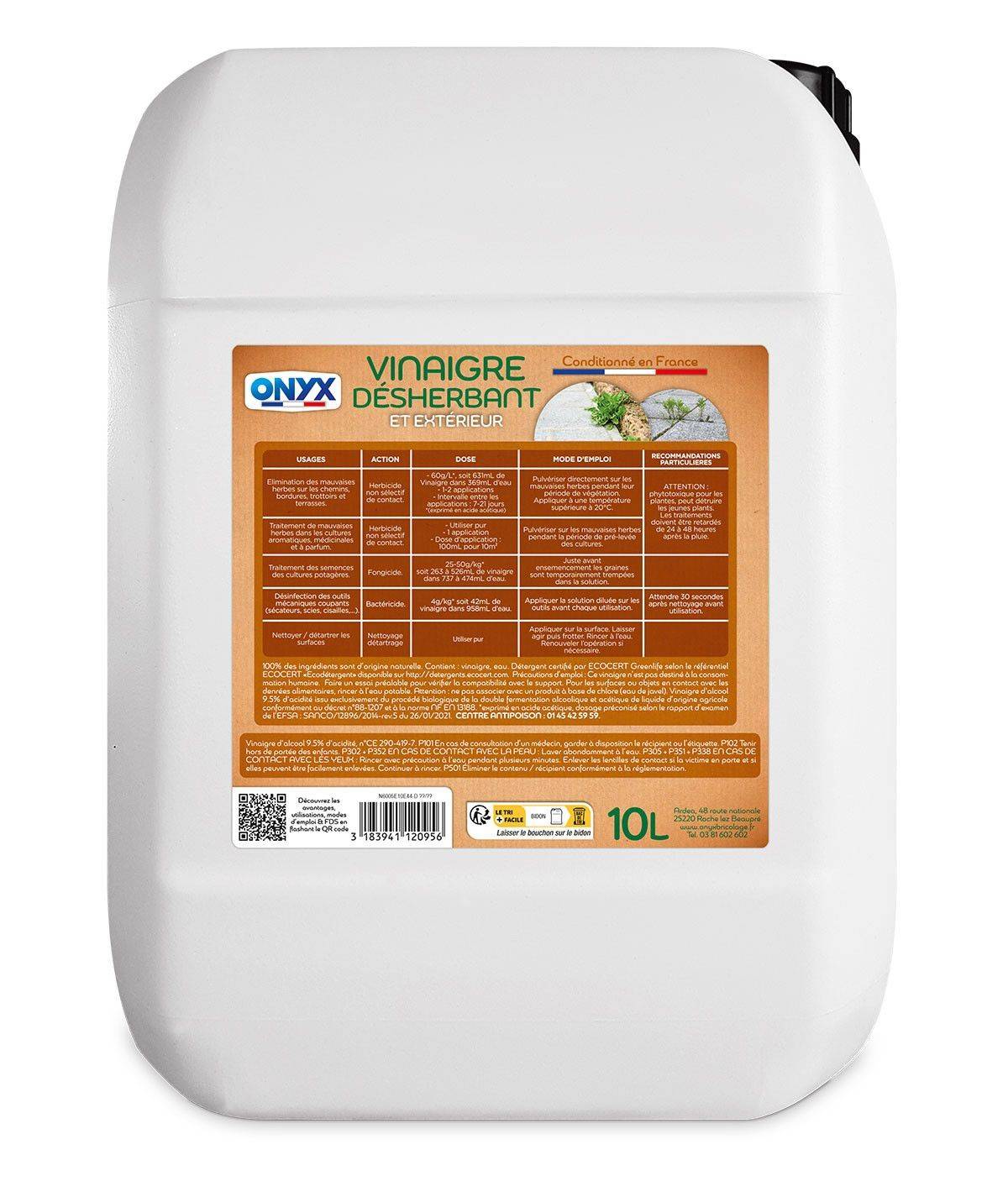Onyx - Vinaigre Désherbant et Extérieur (10 litres) | E44051001 - Onyx - Image 2