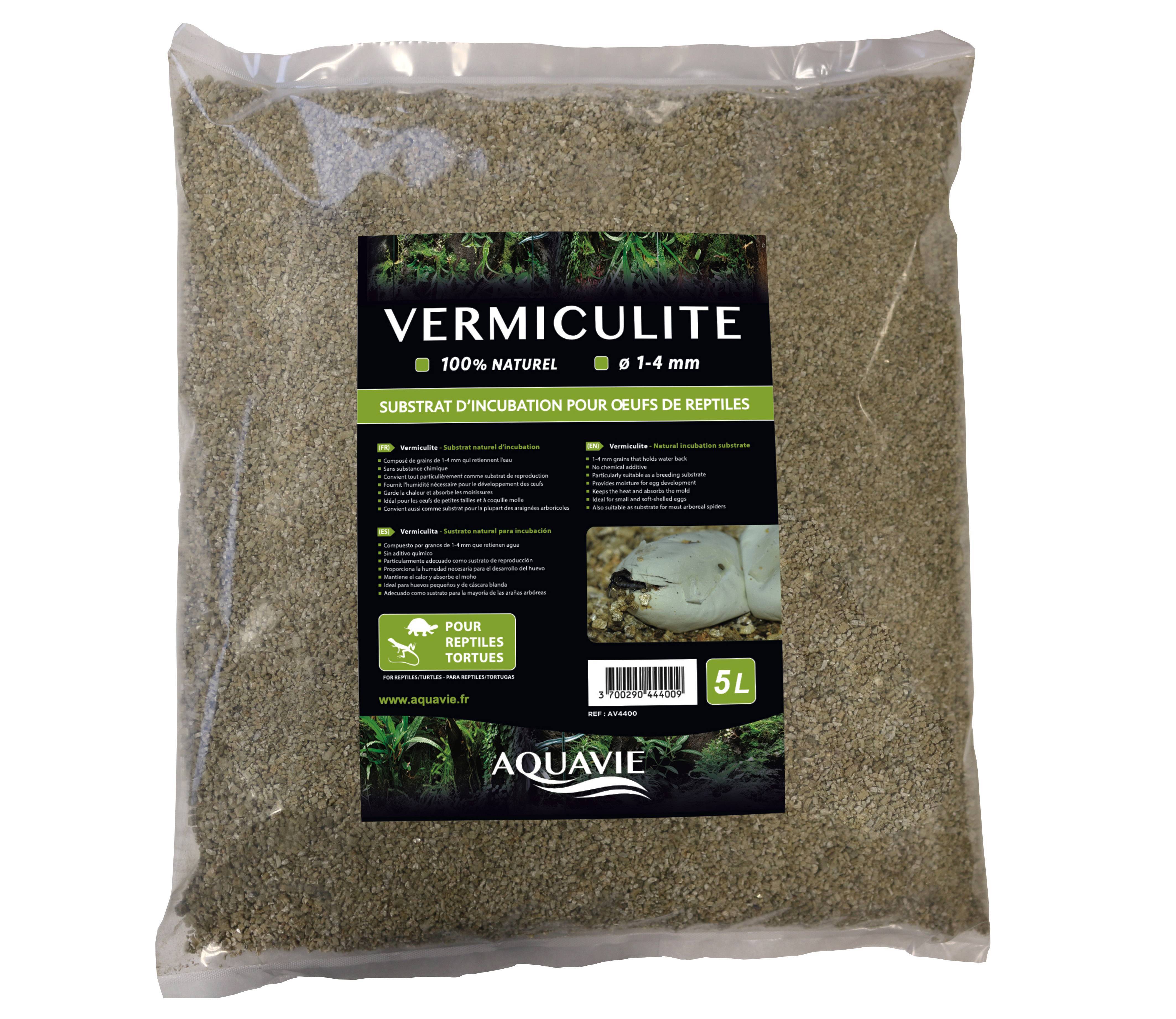 Aquavie - Vermiculite substrat naturel granulés Ø 1 à 4 mm 5L - AQUAVIE