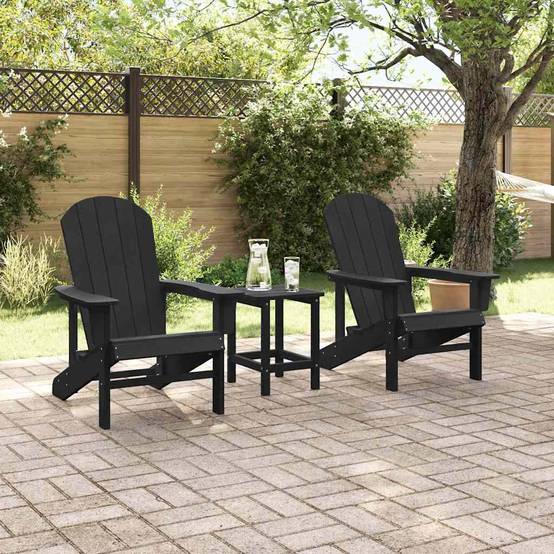 PANGIVO - Chaise de jardin Polyéthylène Noir 82 x 74 x 92 cm, Poids :36kg - PANGIVO - Image 3