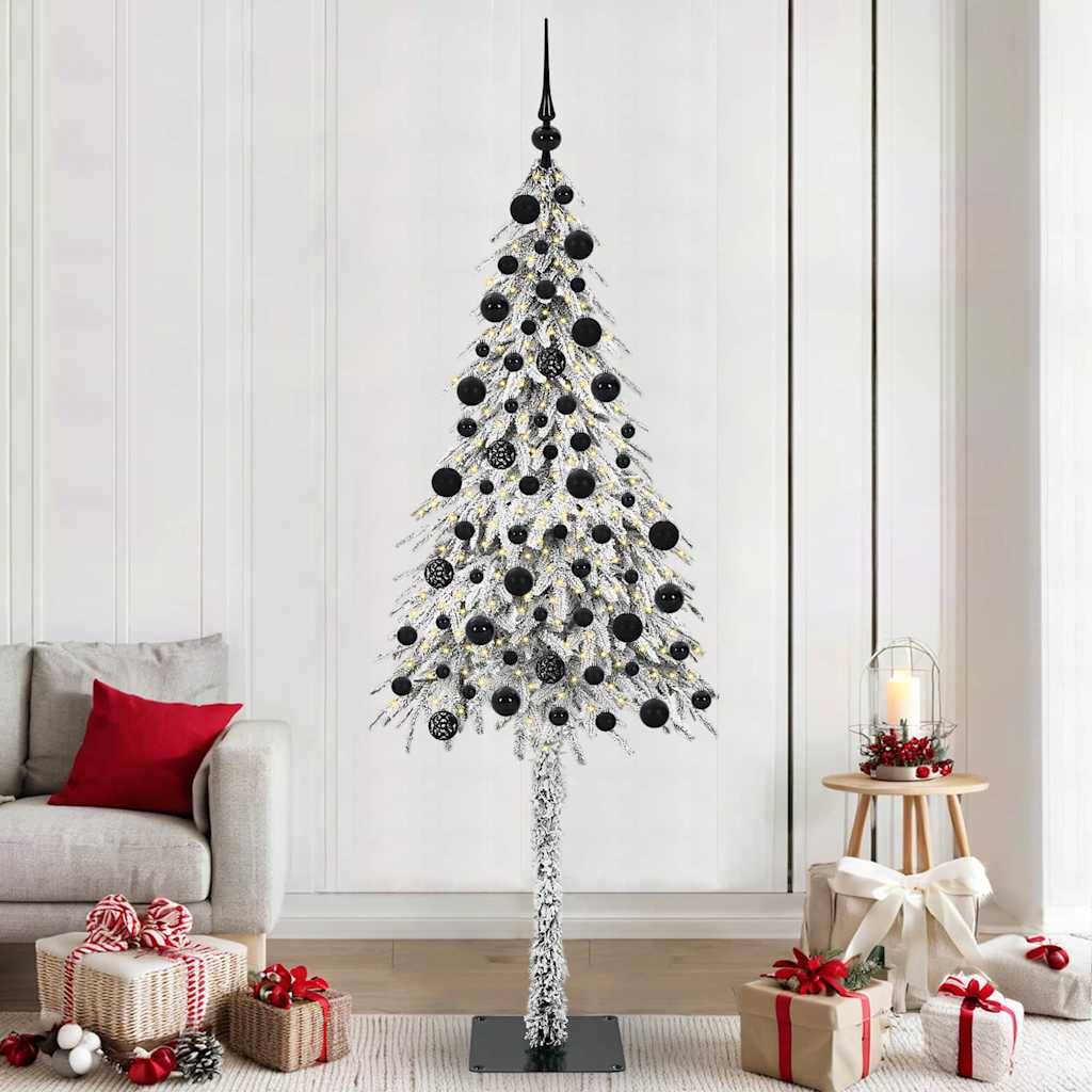 Sapin de Noël | Arbre de Noël avec 300 LED Blanc 210 cm PE et Acier Maison Chic - Image 2