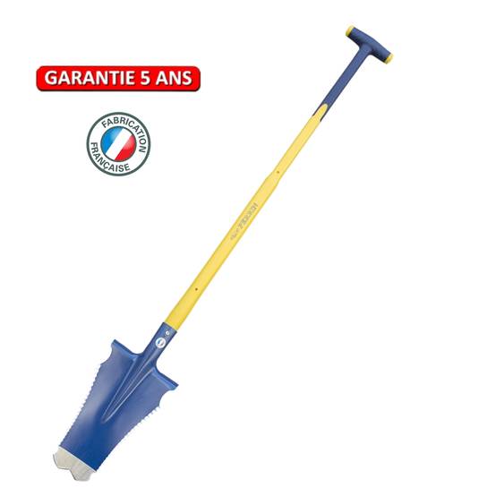Outils Perrin - Bêche Caïman 33 cm – manche béquille composite – coupe racines