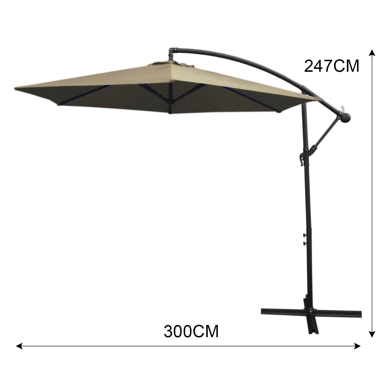 Monstershop - Parasol Cantilever Beige & Base Carrée - Image 5