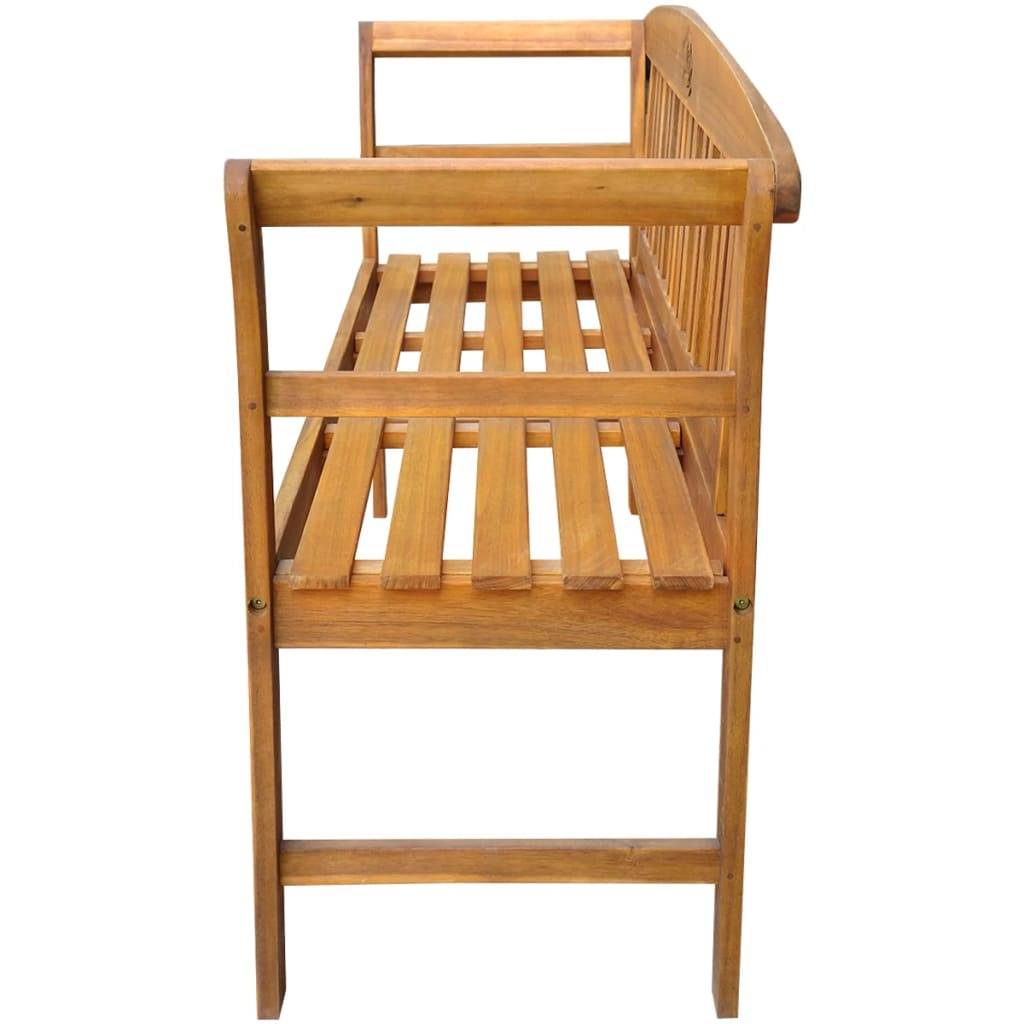 Helloshop26 - Banc de jardin meuble de patio d'extérieur terrasse avec coussin 157 cm bois d'acacia massif - Imagen 4