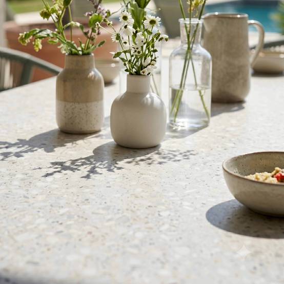 Oviala - Table de jardin structure en aluminium 8 personnes L213x90cm vert Nocera - Oviala - Image 4