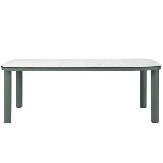 Oviala - Table de jardin structure en aluminium 8 personnes L213x90cm vert Nocera - Oviala - Image 5