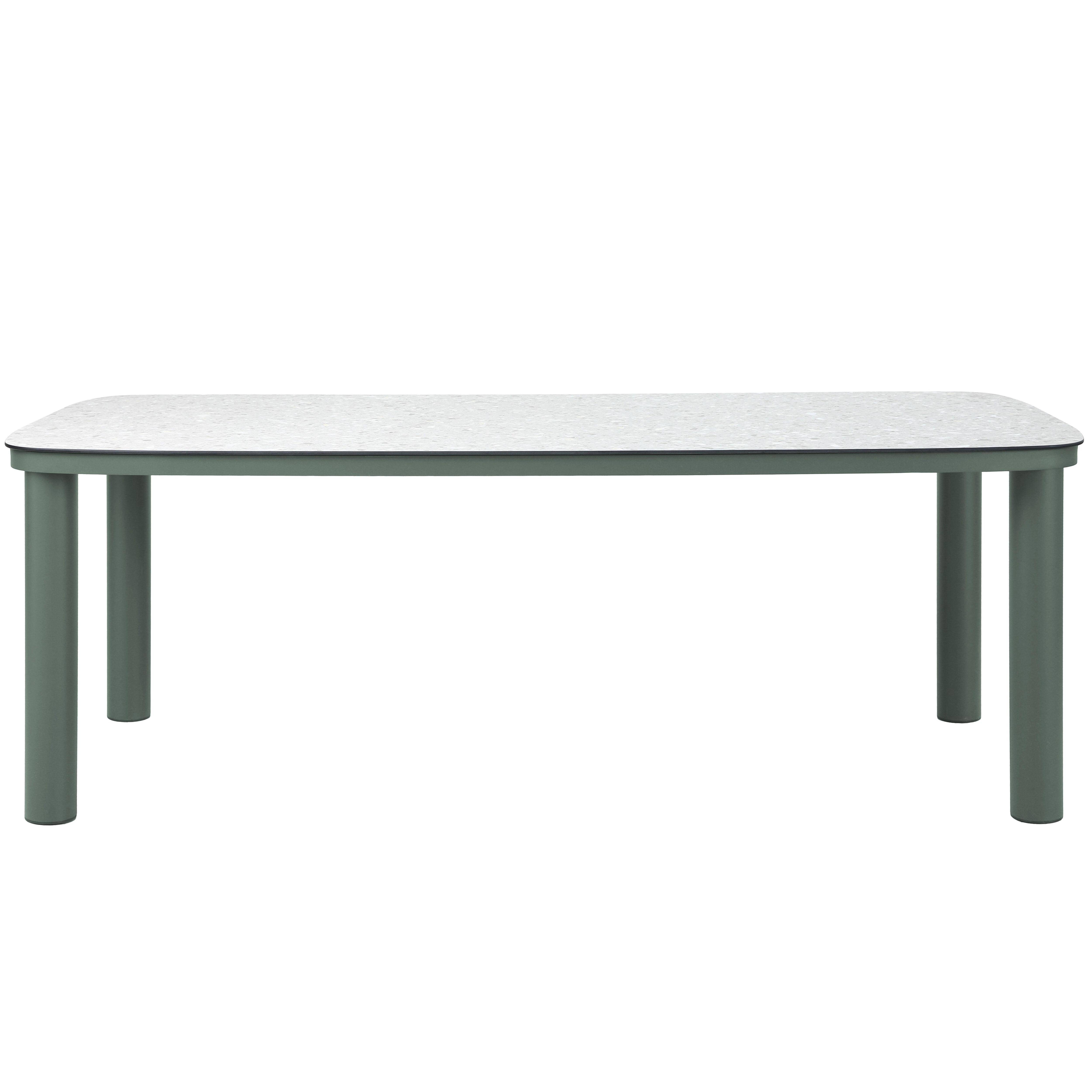 Oviala - Table de jardin structure en aluminium 8 personnes L213x90cm vert Nocera - Oviala - Image 5