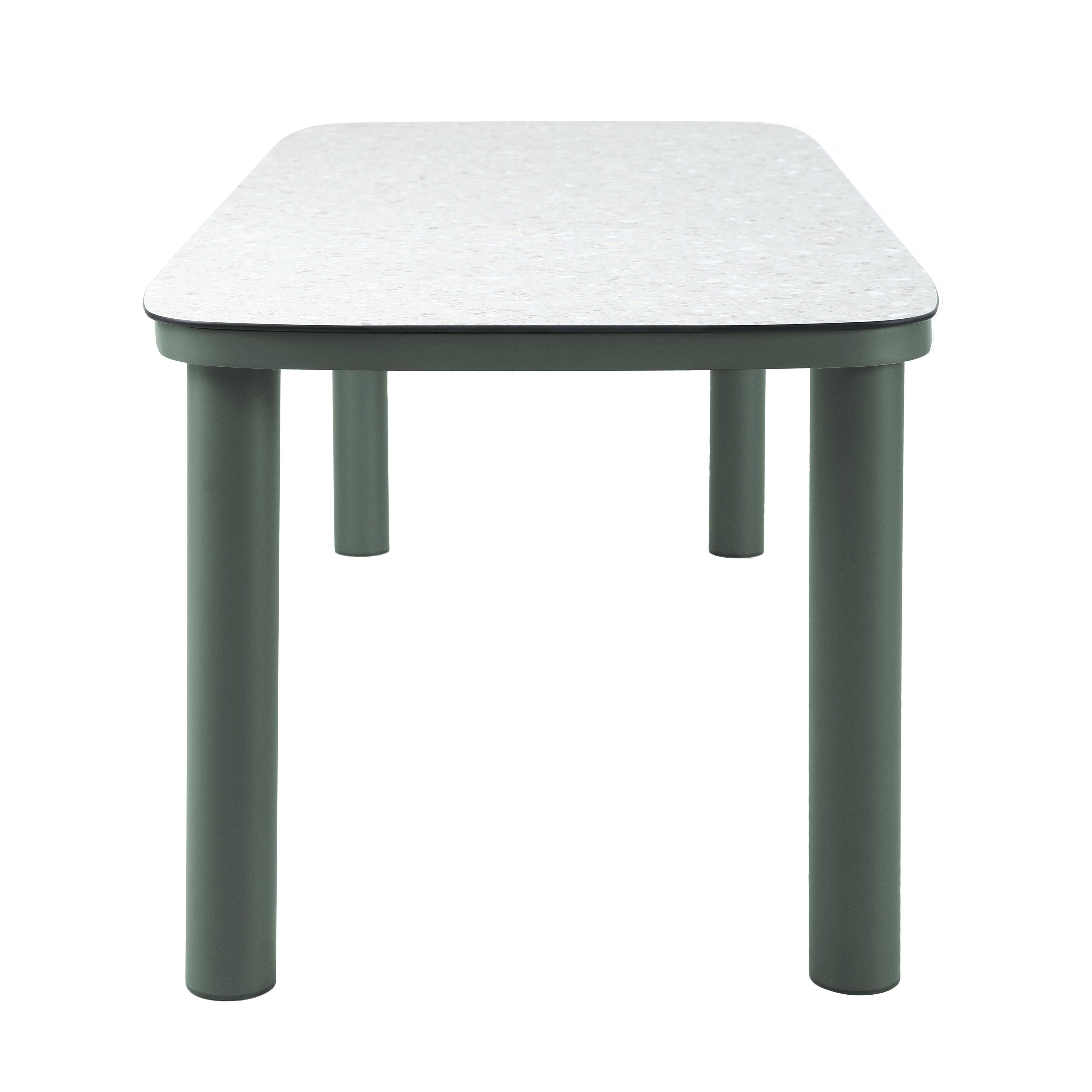 Oviala - Table de jardin structure en aluminium 8 personnes L213x90cm vert Nocera - Oviala - Image 6