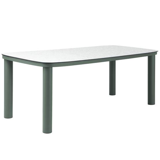 Oviala - Table de jardin structure en aluminium 8 personnes L213x90cm vert Nocera - Oviala - Image 1
