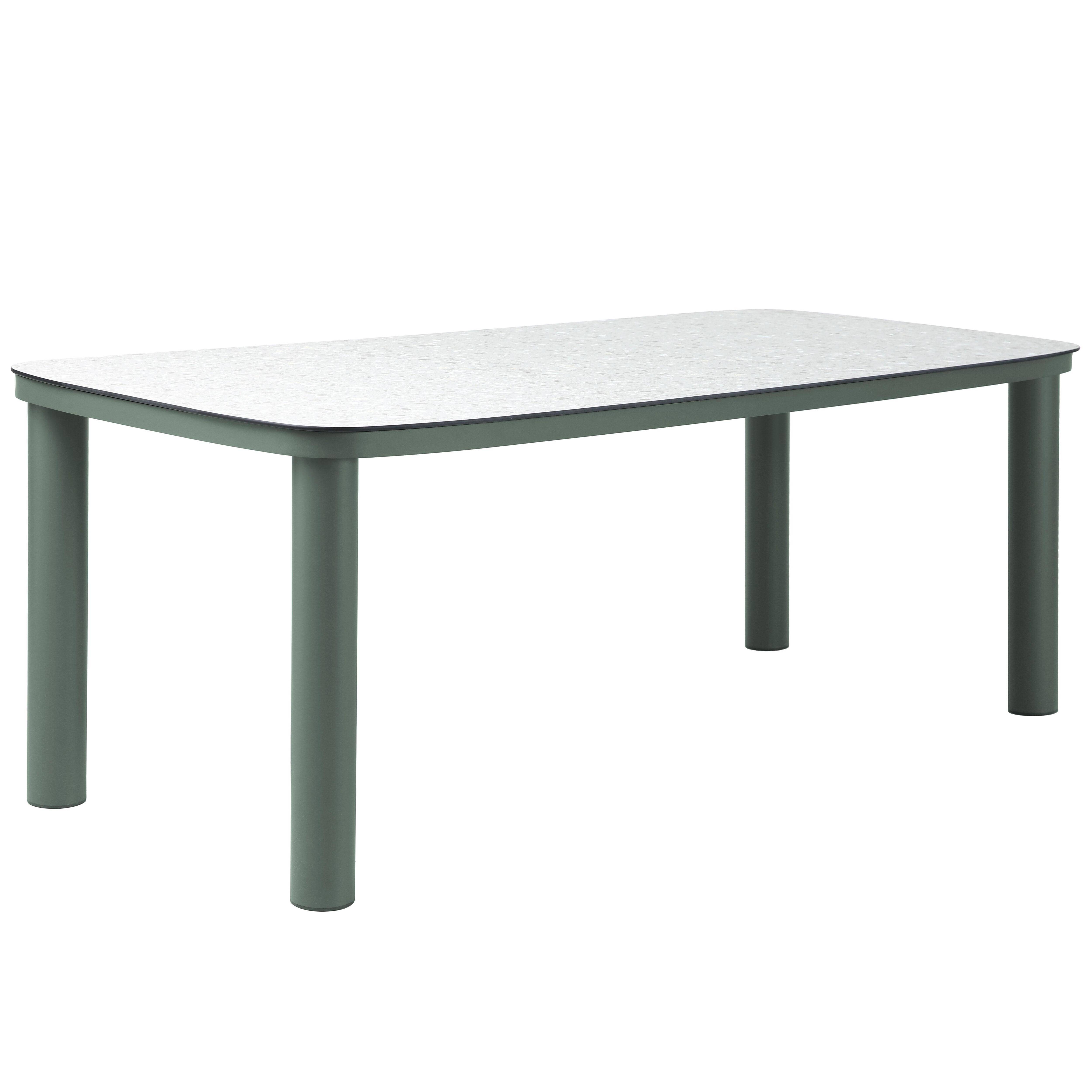 Oviala - Table de jardin structure en aluminium 8 personnes L213x90cm vert Nocera - Oviala - Image 1