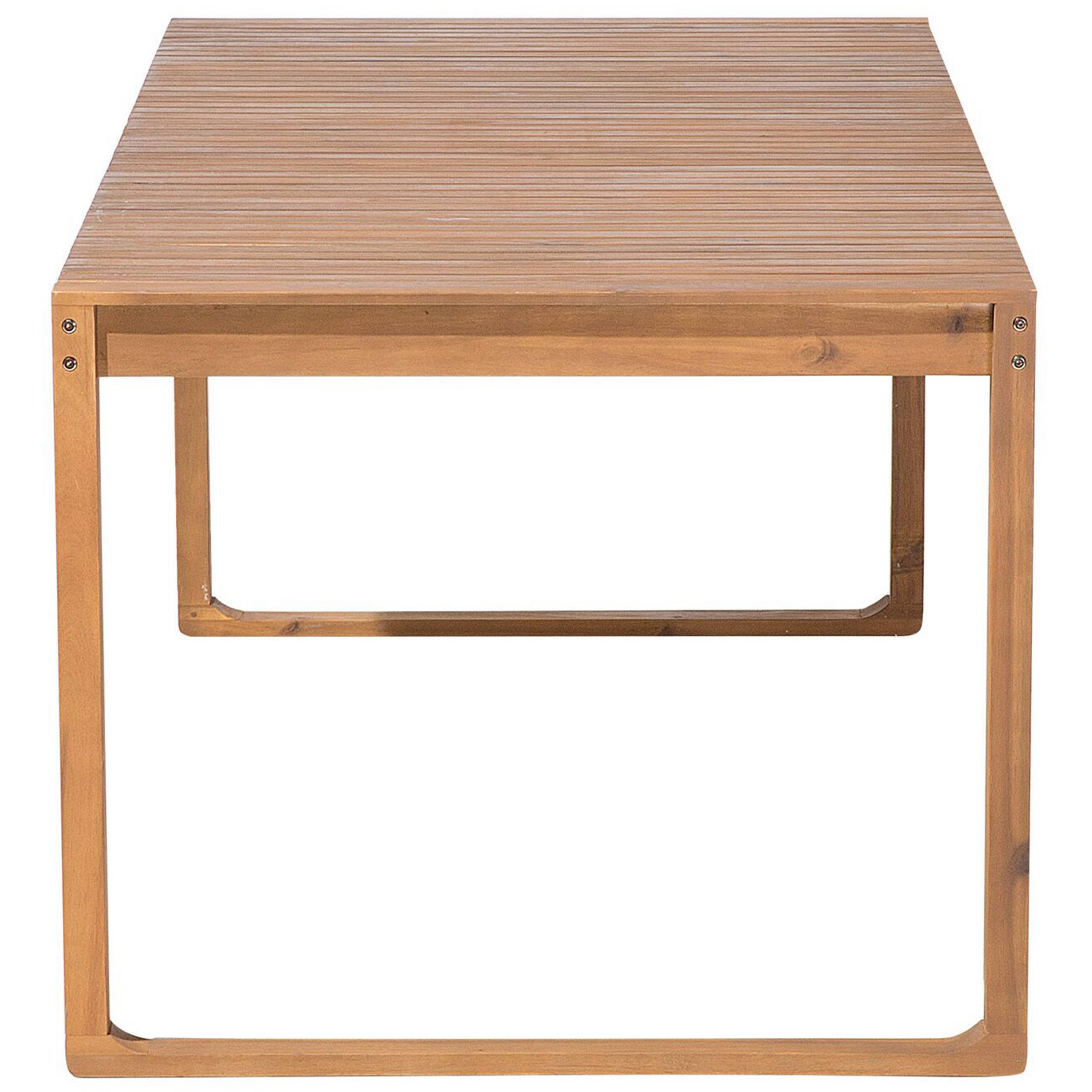Beliani - Ensemble de Jardin composé d'une Table 180 x 90 cm et de 8 Chaises en Bois d'Accacia avec Coussins d'Assise Bleus Beliani - Imagen 8