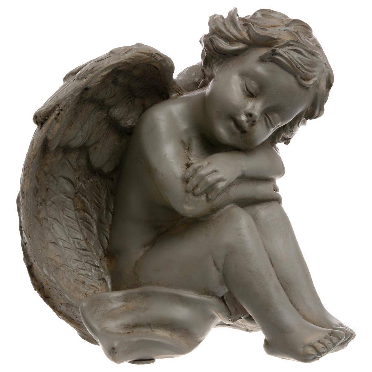 Atmosphera - Ange assis H.15,5cm résine - Atmosphera Créateur d'intérieur - Image 1