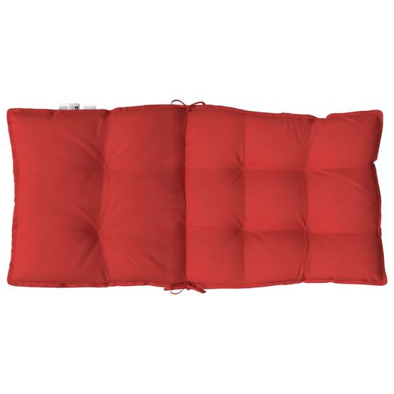 Lot de 2 Coussins d'extérieur - Coussins de chaise à dossier bas - Coussins de Siège pour intérieur et extérieur rouge tissu oxford - Image 7