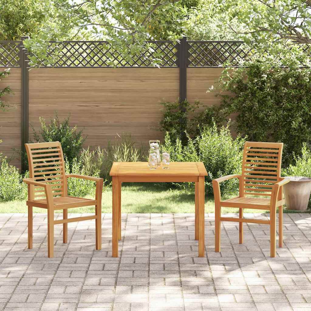 Chaise De Jardin empilable - Fauteuil De Jardin Marron 62,5 x 54,5 x 95,5 cm - Image 3