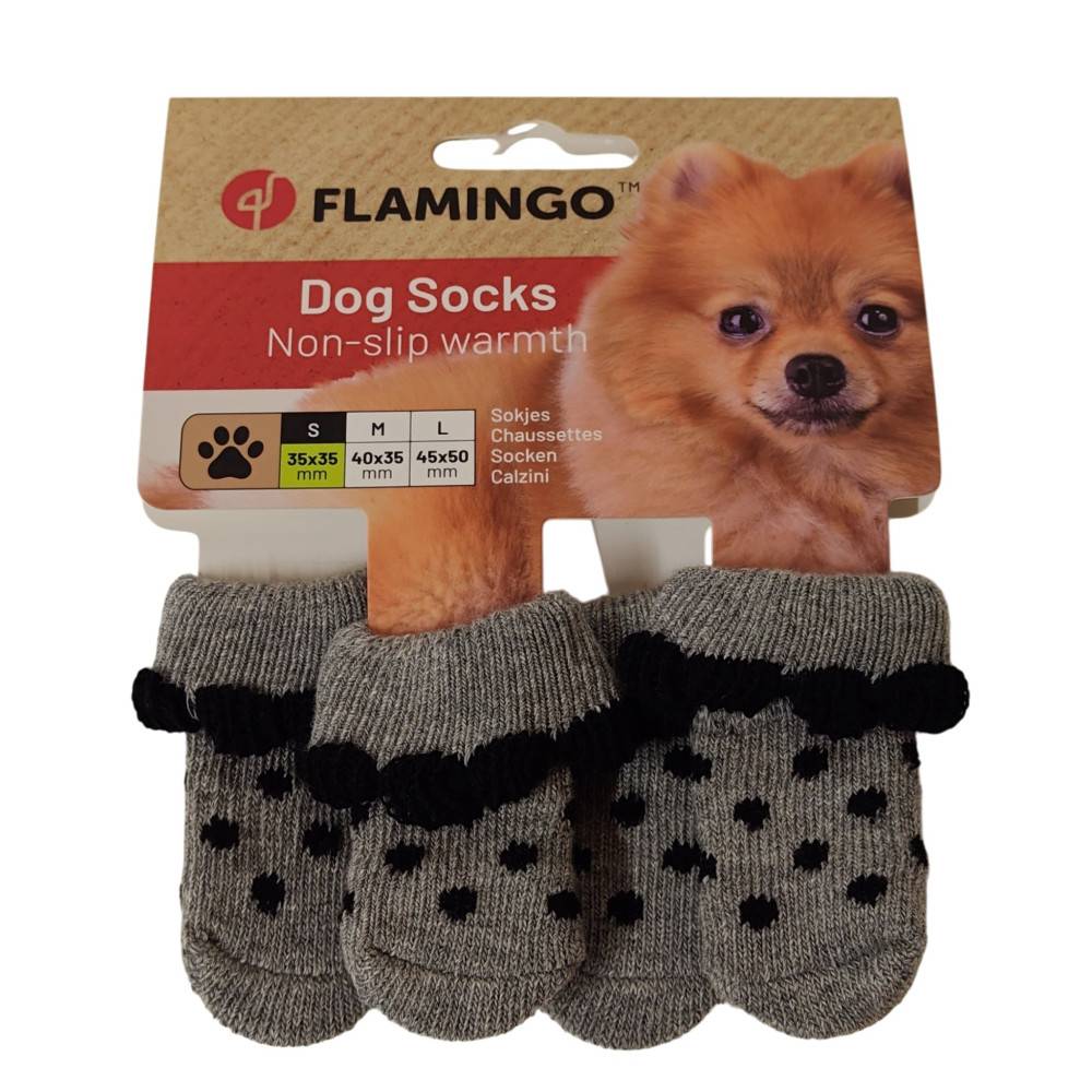 Chaussettes Asia taille S 4 pièces Grise pour chien - Image 5