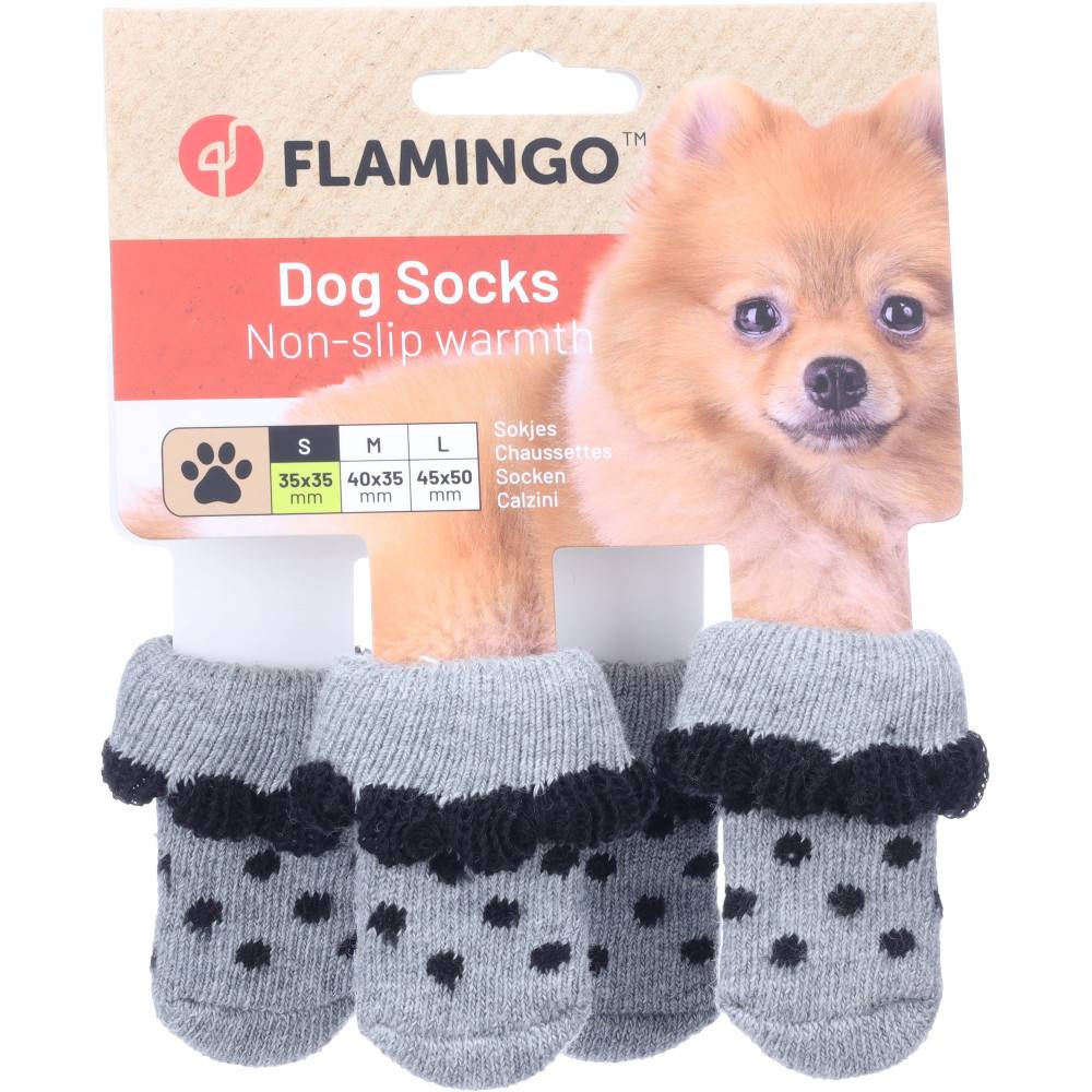 Chaussettes Asia taille S 4 pièces Grise pour chien - Image 3