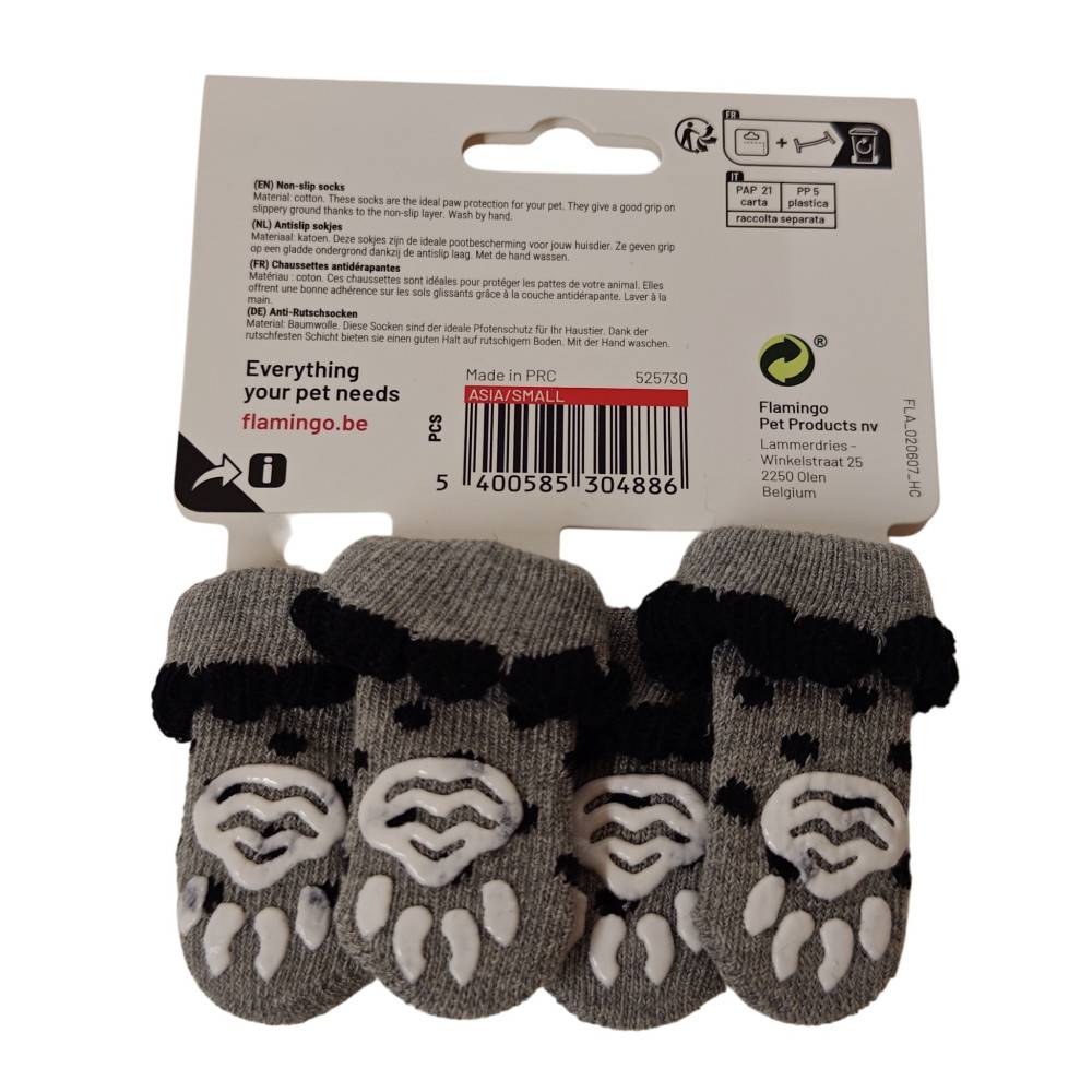 Chaussettes Asia taille S 4 pièces Grise pour chien - Image 6